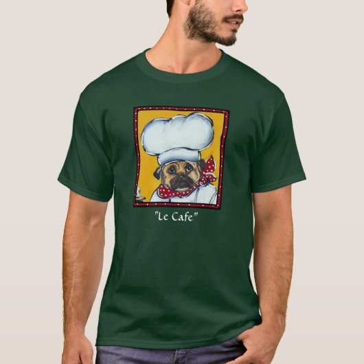 シェフパグ Tシャツ (正面)