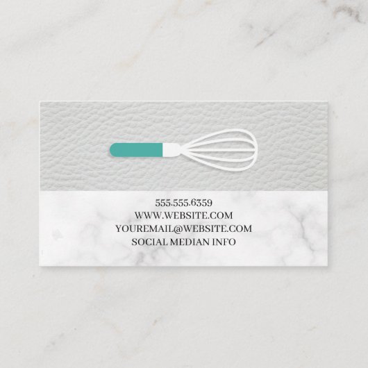 シェフパターン |レザー |ウィスク 名刺 (裏面)