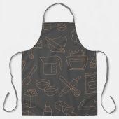 シェフパパマスターベーキング&料理おもしろい器グレー エプロン (正面)