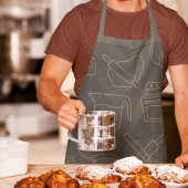 シェフパパマスターベーキング&料理おもしろい器グレー エプロン