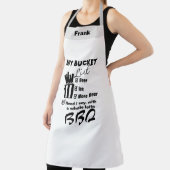 シェフパーソナライズされたのバケットリストビール愛好家BBQ エプロン (インサイチュ)