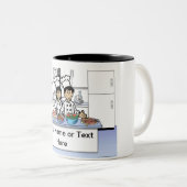 シェフパーソナライズされたカップル漫画 ツートーンマグカップ (正面右)