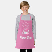 シェフパーソナライズされたネーム料理ラブベーキングカスタム エプロン (着用した状態)