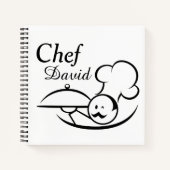 シェフパーソナライズされたミニマルイラストレーション ノートブック (正面)