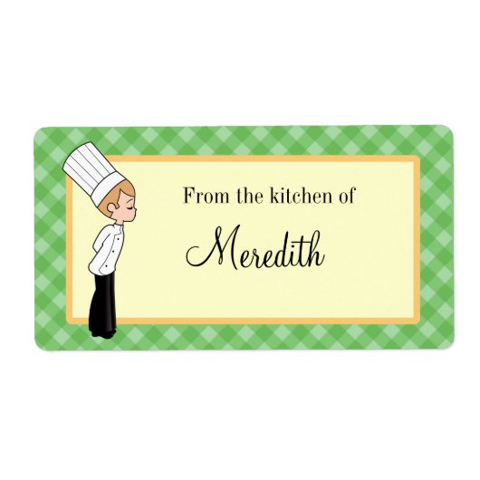 シェフパーソナライズされたラージラベル#2 ラベル (正面)