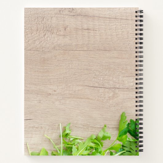 シェフパーソナライズされたレシピ本木板切り盤 ノートブック (裏面)