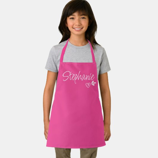 シェフパーソナライズされた任意の名前の子供の若者ベイカーの子供 エプロン (インサイチュ)