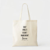 シェフパーソナライズされた秘密の食材調理師ギフト トートバッグ (正面)