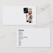 シェフパーソナライズされた調理師- WELCOMEメニューカード 名刺 (正面/裏面)