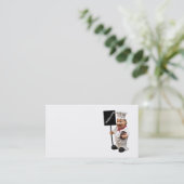 シェフパーソナライズされた調理師- WELCOMEメニューカード 名刺 (スタンド正面)