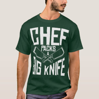 シェフビッグナイフスライス料理料理 Tシャツ