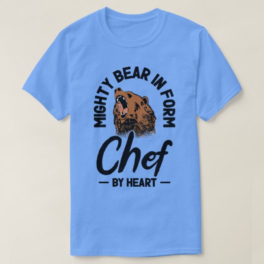 シェフビースト動物愛好家ベア料理の食事 Tシャツ (デザイン正面)