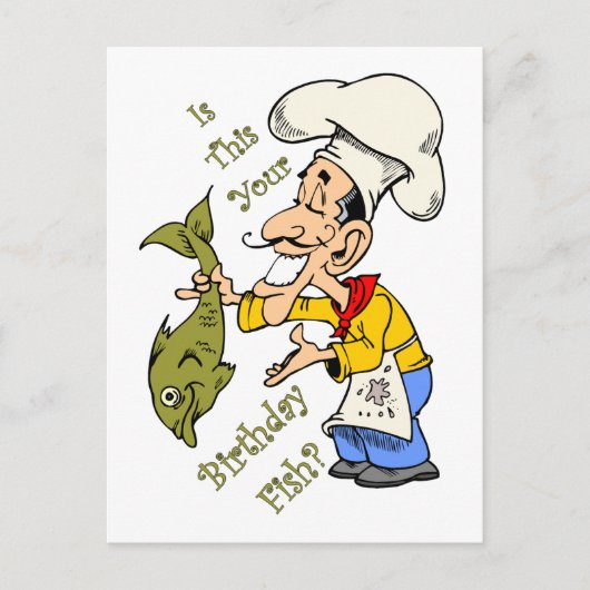 シェフフランスの～は君の誕生日魚か？ ポストカード (正面)