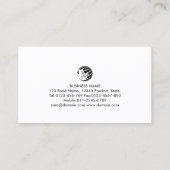 シェフフード飲料モノグラムビジネスカード 名刺 (裏面)