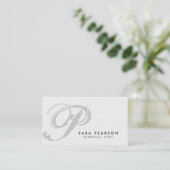 シェフフード飲料モノグラムビジネスカード 名刺 (スタンド正面)