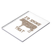 シェフブッチャー調理師Bbq私はその牛ビーフファンを吸う ノートブック (左側)