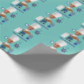 シェフヘッドインホール調理師もっとも偉大おもしろい誕生日 ラッピングペーパー (角)