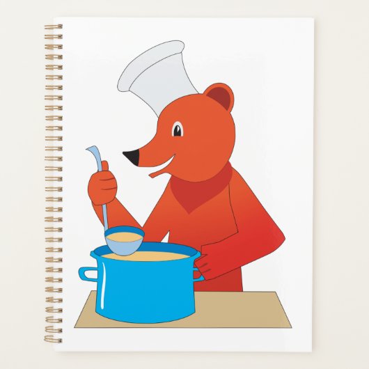 シェフベア料理スープおもしろいアニマルキッチン プランナー手帳 (正面)