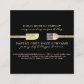 シェフベーカリーケータリング感謝していユー スクエア名刺 (裏面)