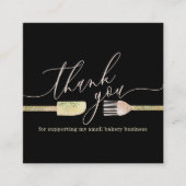 シェフベーカリーケータリング感謝していユー スクエア名刺 (正面)