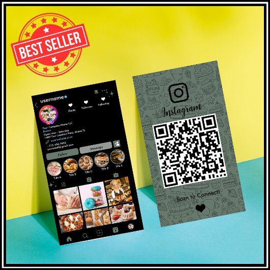 シェフベーカリーInstagramサージグリーン ペストリーケータリングQR 名刺