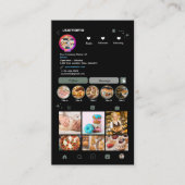 シェフベーカリーInstagramサージグリーン ペストリーケータリングQR 名刺 (正面)