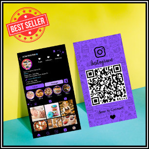 シェフベーカリーInstagramパープルペストリーケータリングQR 名刺