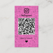 シェフベーカリーInstagramピンクペストリーケータリングQR 名刺 (裏面)