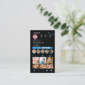 シェフベーカリーInstagramブルーパストリーケータQRコード 名刺 (スタンド正面)
