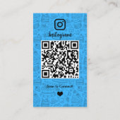 シェフベーカリーInstagramブルーパストリーケータQRコード 名刺 (裏面)