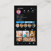 シェフベーカリーInstagramブルーパストリーケータQRコード 名刺 (正面)