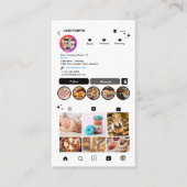 シェフベーカリーInstagramホワイトペストリアカテラーコード 名刺 (正面)