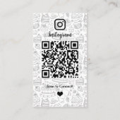 シェフベーカリーInstagramホワイトペストリーケータリングQRコード 名刺 (裏面)