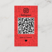 シェフベーカリーInstagram赤パストリーケータQR 名刺 (裏面)