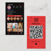 シェフベーカリーInstagram赤パストリーケータQR 名刺 (正面/裏面)