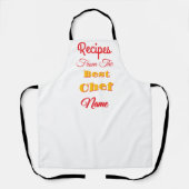 シェフホワイトからレシピを最高のパーソナライズする エプロン (正面)