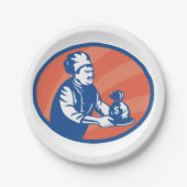 シェフホールディングマネーバッグレストランファイナンス ペーパープレート (正面)