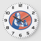 シェフホールディングマネーバッグレストランファイナンス ラージ壁時計 (正面)