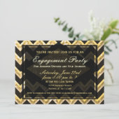 シェフモダンロングリッターパターン 招待状 (スタンド正面)