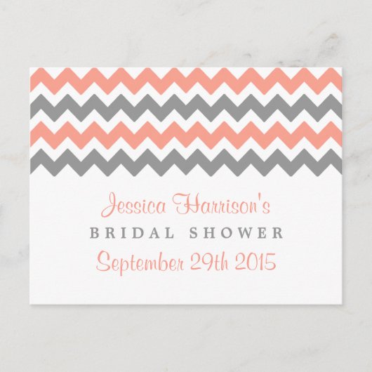 シェフモダンロンブライダルシャワーレシピカード ポストカード (正面)