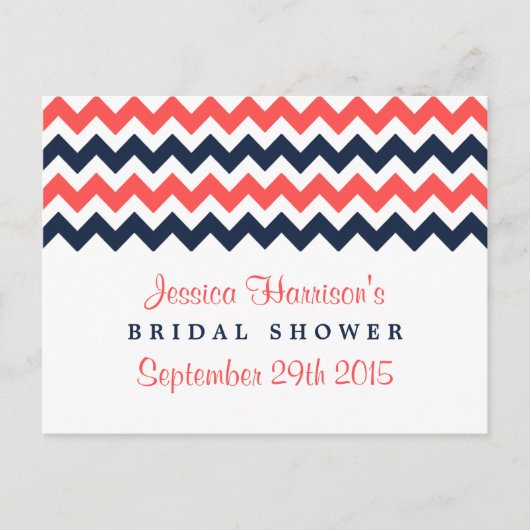 シェフモダンロンブライダルシャワーレシピカード ポストカード (正面)