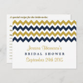 シェフモダンロンブライダルシャワーレシピカード ポストカード (正面/裏面)