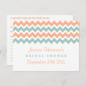 シェフモダンロンブライダルシャワーレシピカード ポストカード (正面/裏面)
