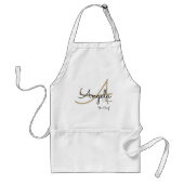 シェフモダン料理用モノグラム スタンダードエプロン (正面)