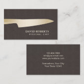 シェフモダン金ゴールドナイフプロフェッショナル 名刺 (正面/裏面)