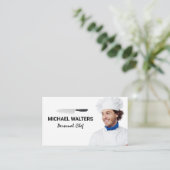 シェフモデル |ナイフと銀器 名刺 (スタンド正面)