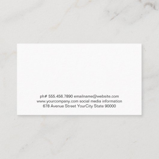 シェフモデル |食べ物でポットを燃やす 名刺 (裏面)