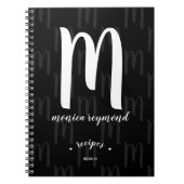 シェフモノグラムののブラックレシピ本 ノートブック (正面)