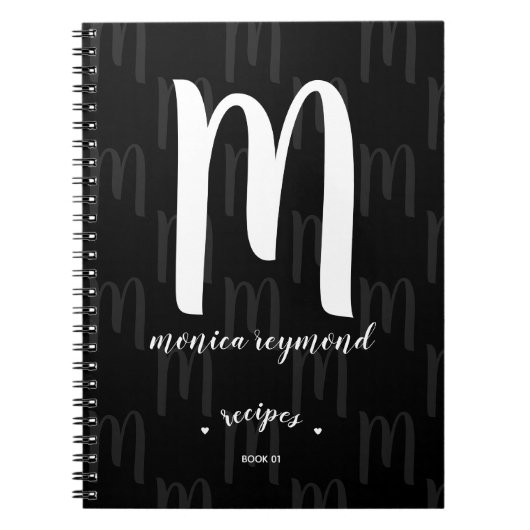 シェフモノグラムののブラックレシピ本 ノートブック (正面)