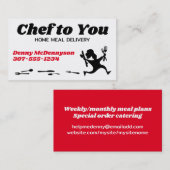 シェフランニングの食事配送ケータリング名刺 名刺 (正面/裏面)